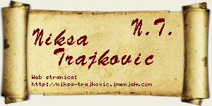 Nikša Trajković vizit kartica